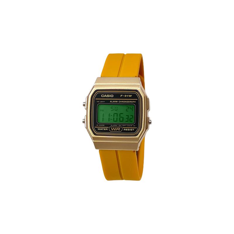 CASIO Customized watch modified series golden resin case life waterproof F-91WM-9A modified-queen crown Quartz silicone stra F-91WM-9A