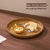 ZISIZ Imitation Wood Grain Round Serving Tray