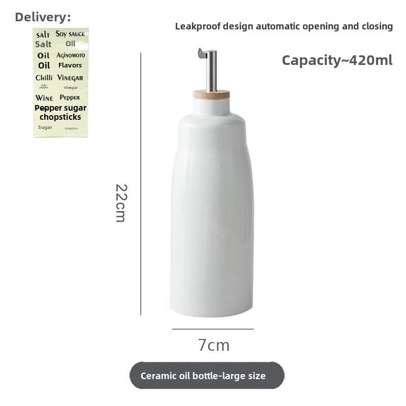 Household Kitchen Small Oil Bottle Does Not Hang Oil Ceramic Soy Sauce Vinegar Seasoning Bottle Kitchen Utensils