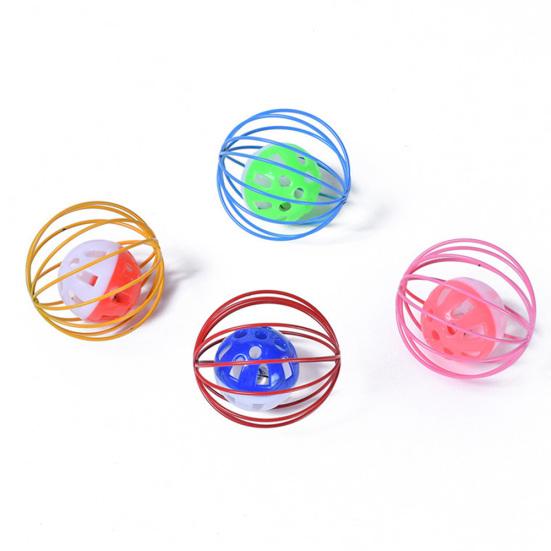 Hollow Ball Bell Sound Making Cat Kitten Interactive Scratch Playing Pet Toy
