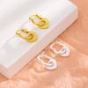 Frosted Matte Love Ohrschnalle Personalisierte Millennium Spice Girl Ein Zwei-Wear-Ohrring Einfache Atmosphäre Hohle Herzohrringe
