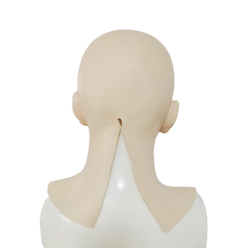 2025 Halloween Costume Cosplay Props Masquerade Party Latex Mask Funny and Realistic Props Bald-headed Girl LATEX MASK