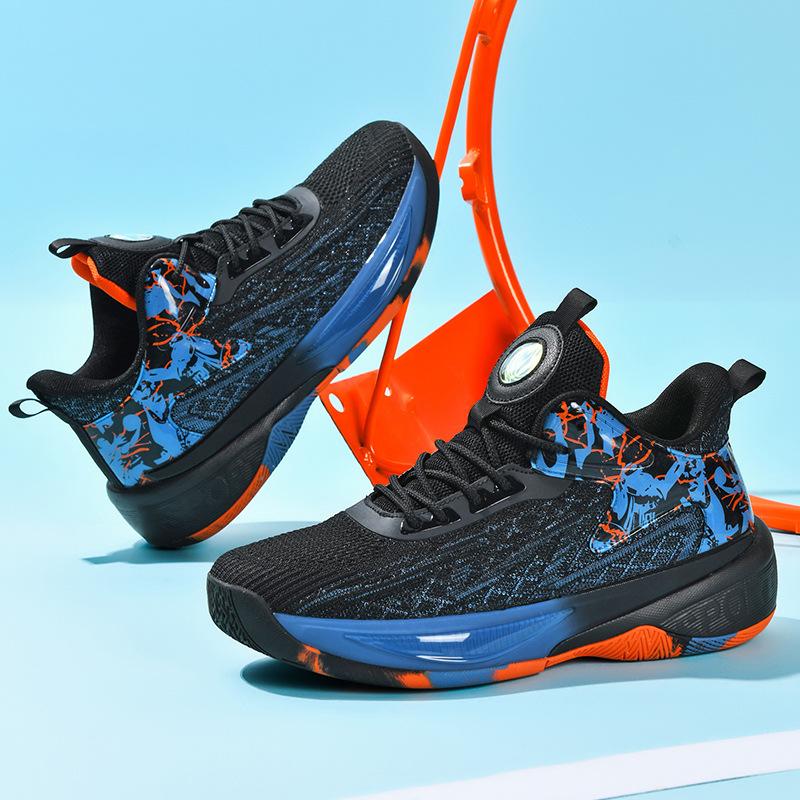 Flying woven basketball shoes men's sports and leisure shoes autumn and winter new lightweight and breathable outdoor running shoes