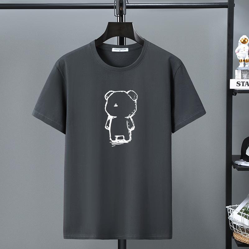Summer Men's Plus Size T-shirt Cotton T-shirt Men Short Sleeve Tshirt Casual Tops Tees Male Shirt Crewneck