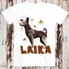Laika Space Dog Russia T Shirt 8888
