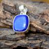 Geniune Blue Lapis Lazuli Gemstone 925 Sterling Silver Artisan Handmade Pendant