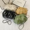 Women Party Crossbody Bag Bag PU Leather Single Shoulder Cloud Bag Dumpling Bag Messenger Bag Soft Simple Fashion
