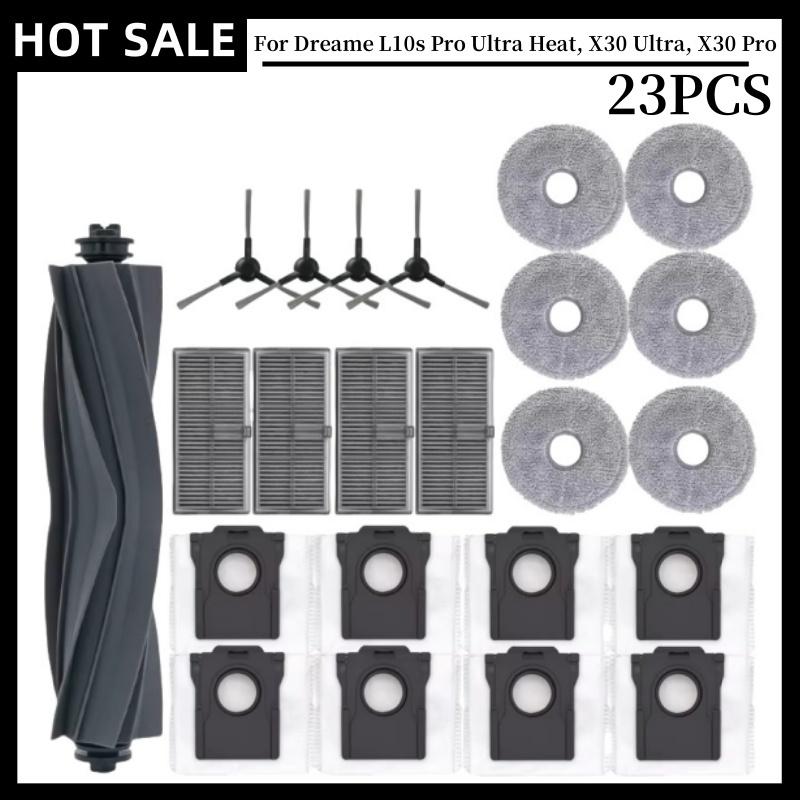 Für Dreame L10s Pro Ultra Heat, X30 Ultra, X30 Pro Staubsauger Ersatzzubehör Hauptseitenbürste Filter Mopp Staubbeutel