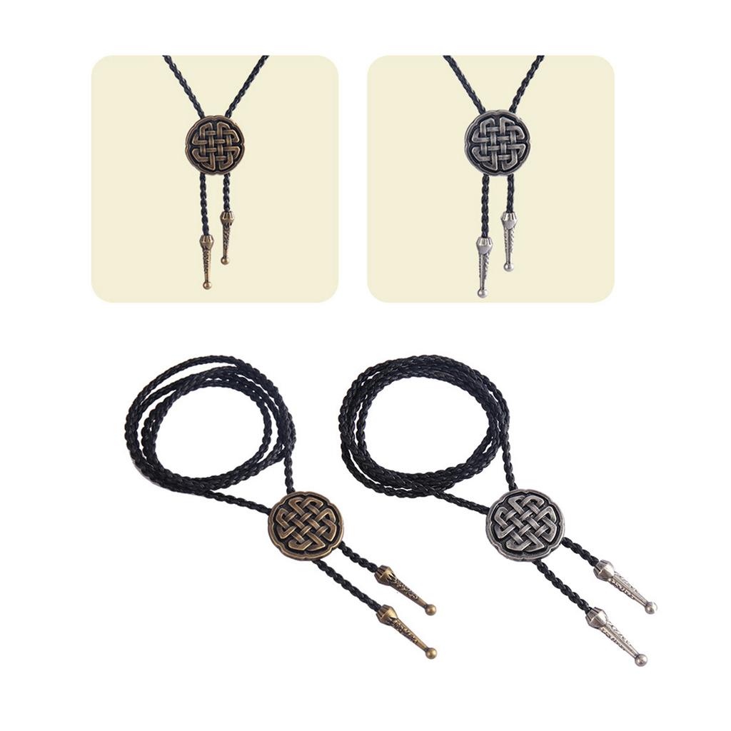 Western Bolo Tie Necklace Celtic Knot Bolo Tie Moranse Bolo Tie Western Necklace Cowboy Leathers Necktie Cowboy Bolo Tie