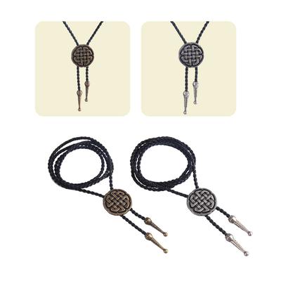 Western Bolo Krawatte Halskette Keltischer Knoten Bolo Krawatte Moranse Bolo Krawatte Western Halskette Cowboy Leder Krawatte Cowboy Bolo Krawatte