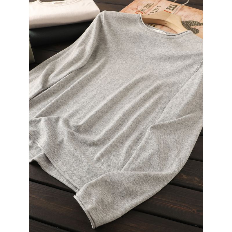 Nordic Orders! High-End Wool Blend! Export Surplus Men's Autumn and Winter Thin Rolled-Edge Base Knit Sweater