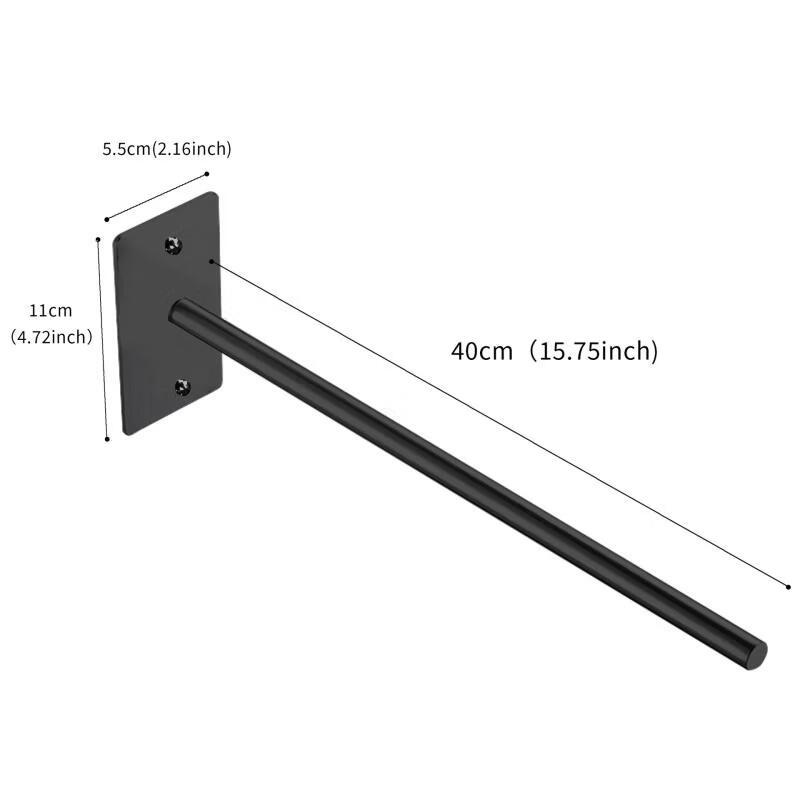 

Cmaos Stainless Steel Wall-Mounted Bathroom Shelf with Towel Bar