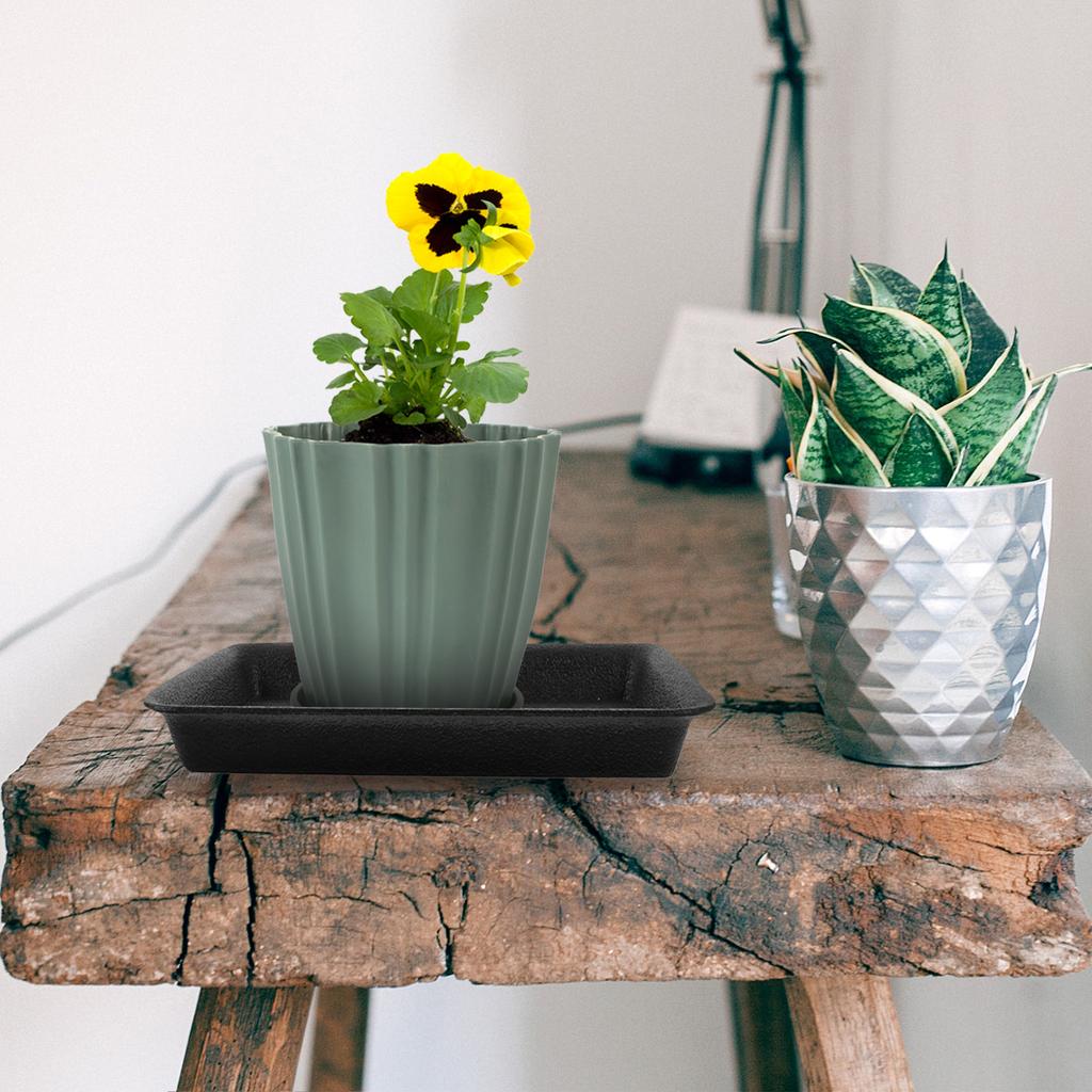 6Pcs Plastic Flower Pot Trays Heavy Duty Plant Saucers for Indoor Outdoor Use Drip Tray Water Catcher Planter Drainage Tray