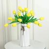 10pcs 29cm Tulipa Amarela Simulação Toque Flor de Tulipa Artificial Decoração de Casa Quarto Enfeites de Jardim Adereços de Casamento Flores Falsas