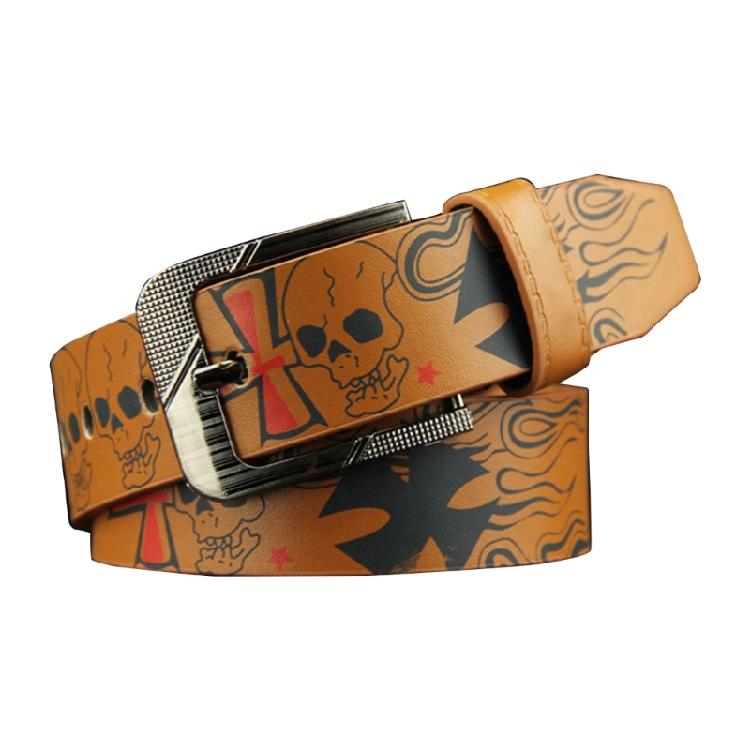 Skull Print Belt Men Women Unisex Hiphop Belt Adult Casual Clothing Accessories
