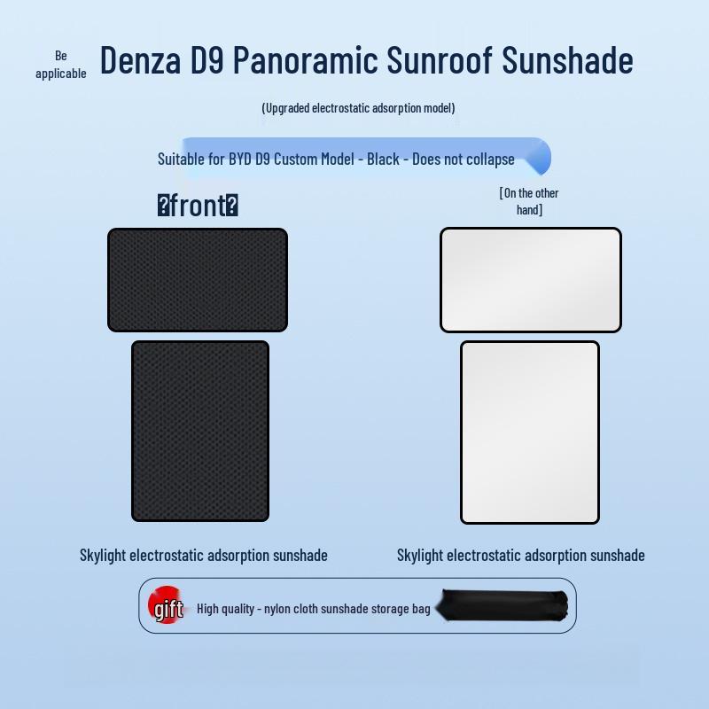 Denza D9 Model Sunroof Sunshade - Heat Insulation & Privacy Blocker