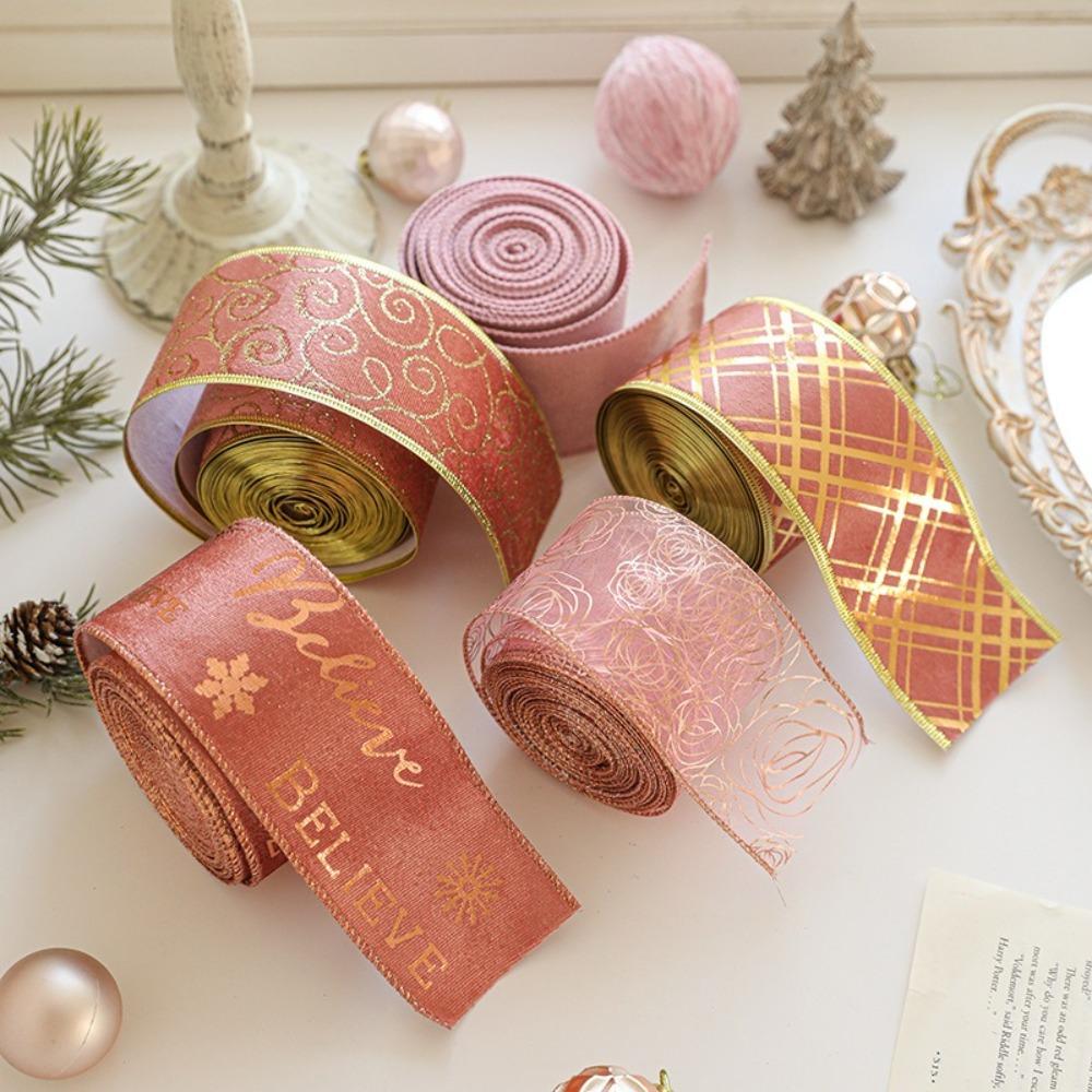 2m Fabric Swirl Ribbon DIY Burlap Ribbon New Christmas Ribbon