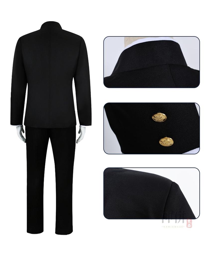 Takakura Ken Cosplay with Wig Okarun Dandadan Cosplay Costume for Costume for School Stage Clothes Okarun cosplay Ken with [Kami-Yamato Goods] Adults,