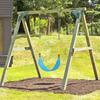 BeneLabel 600 Lb Capacity Heavy Duty Swing Seat with Coated Chains Outdoor Swing Seat for Kids and Adults Comfortable and Durable Blue - - -