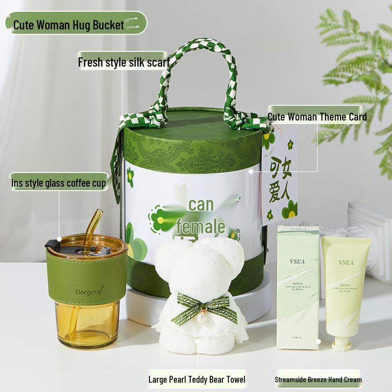 Employee Holiday Gift Set with Coffee Cup, Towel & Hand Cream Coffee Cup, Towel & Hand Cream