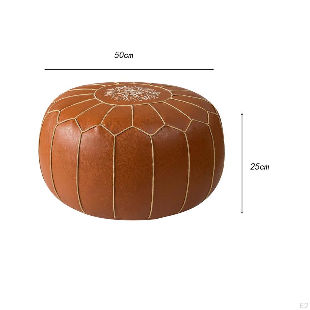 Handwoven Pouf Ottoman for Home Decor