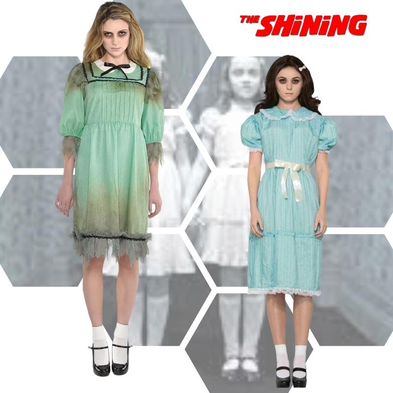 Clear River Sparkling The Shining Twin Girls Cosplay Costume For Halloween