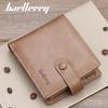 Wallet Men's Short Korean Version Multi Slot Buckle Solid Color Retro Ticket Holder