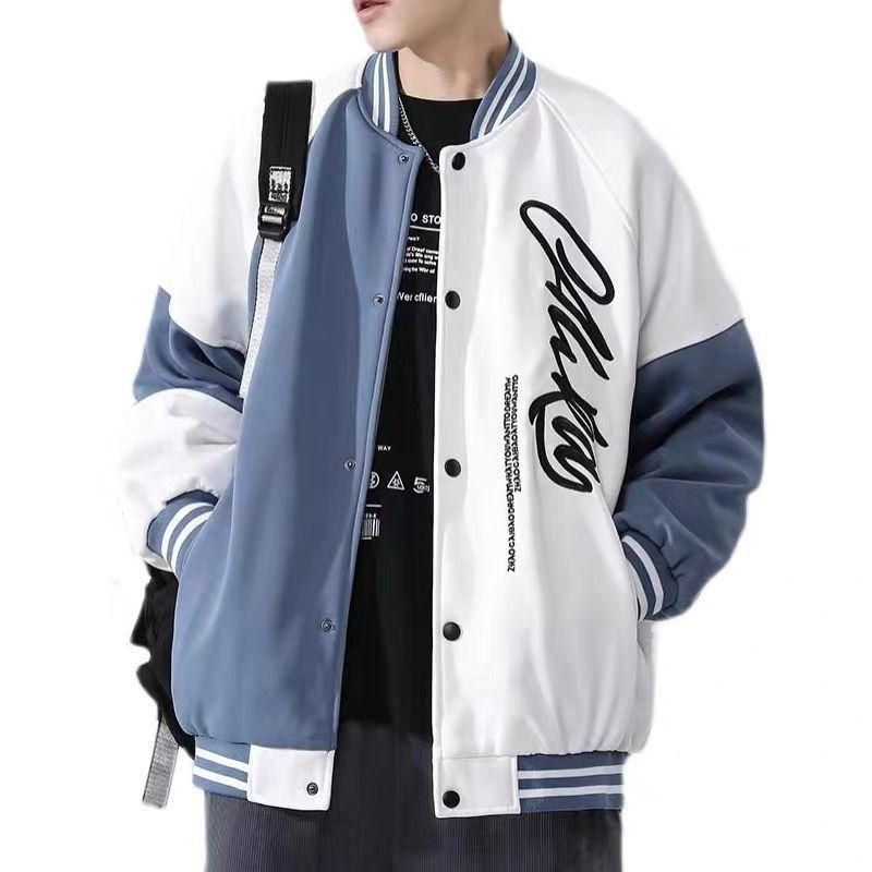 Herren Frühling und Herbst Baseballmantel Lockere Freizeitjacken für Männer