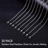 30/60 Flat Wire Chain Set. 1.5mm with lobster buckle for DIY elegant jewelry.