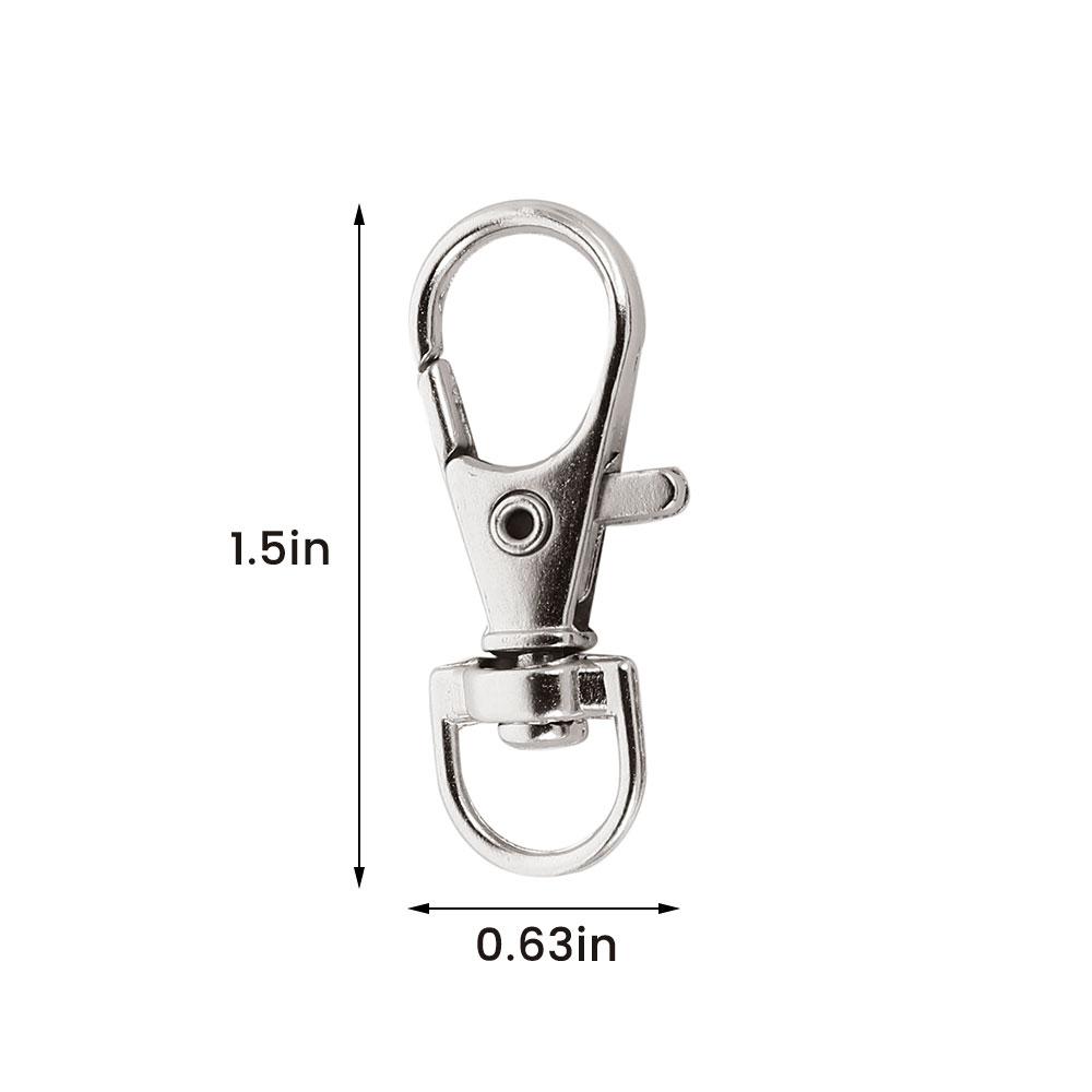 25Pcs Swivel Lobster Clasp Stainless Steel Swivel Keyrings Clasp Portable D Ring Snap Hook for Jewellery DIY Puppy Chain Key Bag