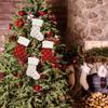 Gold Sequin Christmas Socks 1pc White Christmas Tree Hanging Decorations