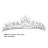 Damen Diademe Glänzend Exquisite Handwerkskunst Legierung Kunstperlen Blätter Strass Krone Haar Accessoires