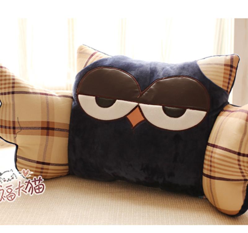 

Подушка-сова с плюшевой подушкой для талии / Подушка-сова с большими крыльями / Подушка для поясницы для автомобилей / Принадлежности для салона автомобиля 55CM чёрный