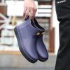 Stock Available Low-Top Thermal Gumboot Waterproof Rubber Boots Fabric Lining Upper Rain Boots
