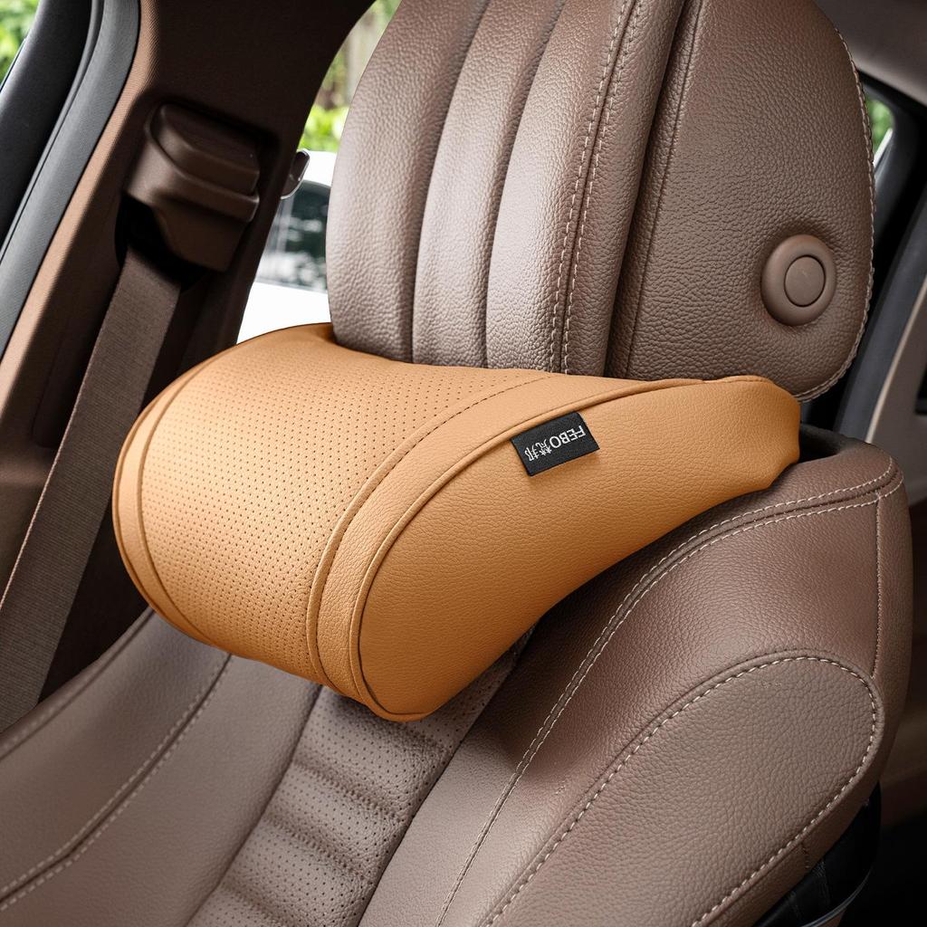 Car Neck Protection Pillow Headrest—Compatible with Maybach, BMW, Tesla; Lumbar Support, Seat Backrest