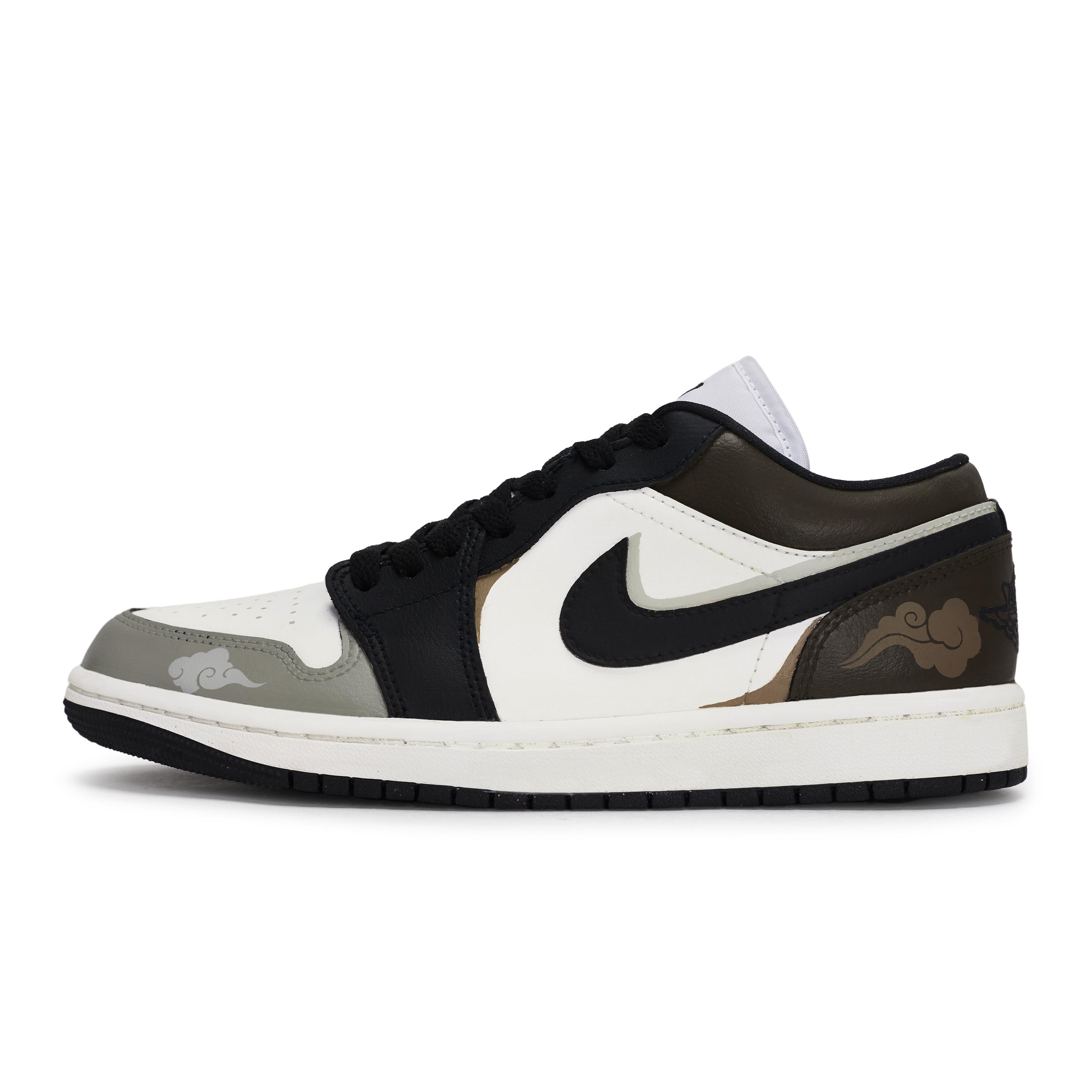 

Jordan Air Jordan 1 REGO Hot Dog, A Moment In Time Low top Vintage Basketball Shoes Women s Black White Gray Brown DC0774-101(Team1189-) 36.5