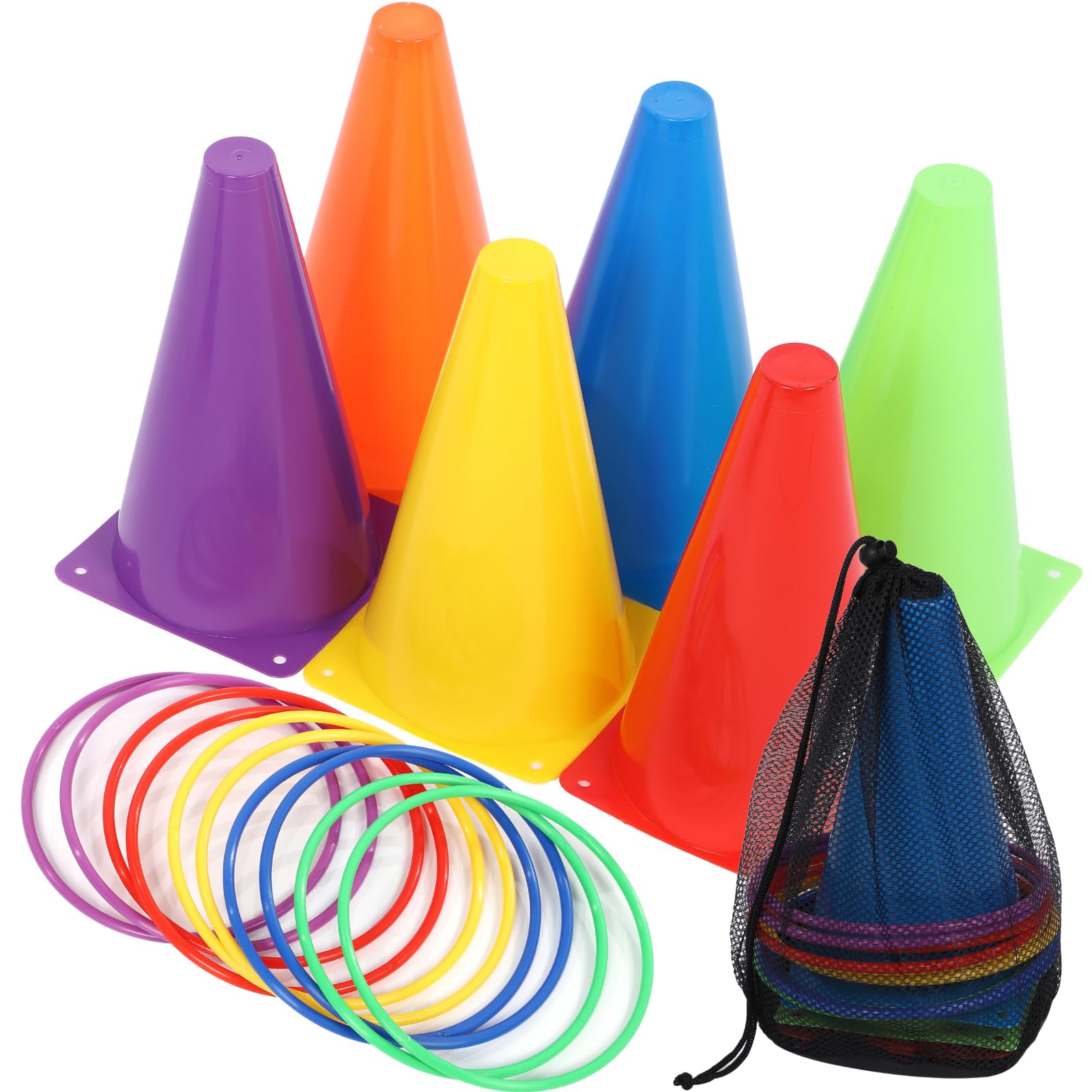 

snowygattina Ring Toss Ring Toss Mini Cone Indoor Outdoor Park Kids Ring Festival Set Set, Toy, Rings, Play, Play, Play, Toss, Set, 16-Piece