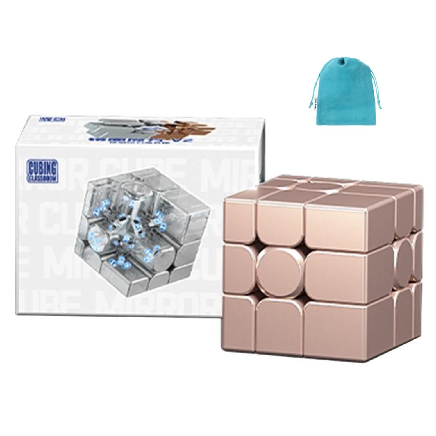 

MoYu Mirror Cube V2 [Pouch IncludedAuthentic] Mirror Cube (Ball Core Magnetic Version, Rose Gold)