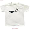 Retro Vintage Scissors Graphic T Shirt Vintage Washed Casual Designer Clothes Slightly Versatile Soft Homme Streetwear Unisex