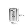 2/3,6/4/5L Growler in Acciaio Inossidabile per Birra, Mini Fusto Growler per Sistema Dispenser Birra Artigianale, Birrificazione Fai da Te