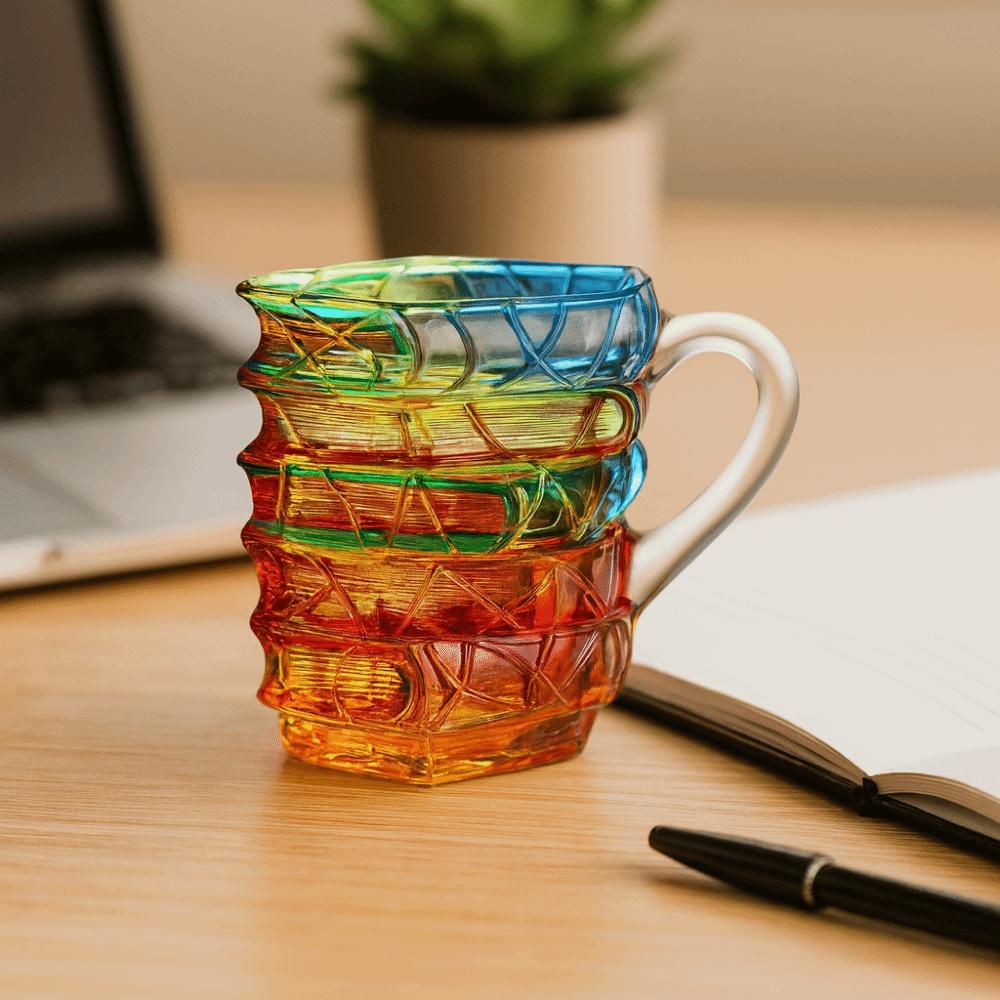 High Borosilicate Glass Book-Shaped Glass Mug Stacked Book Coffee Mugs  Collection Gifts