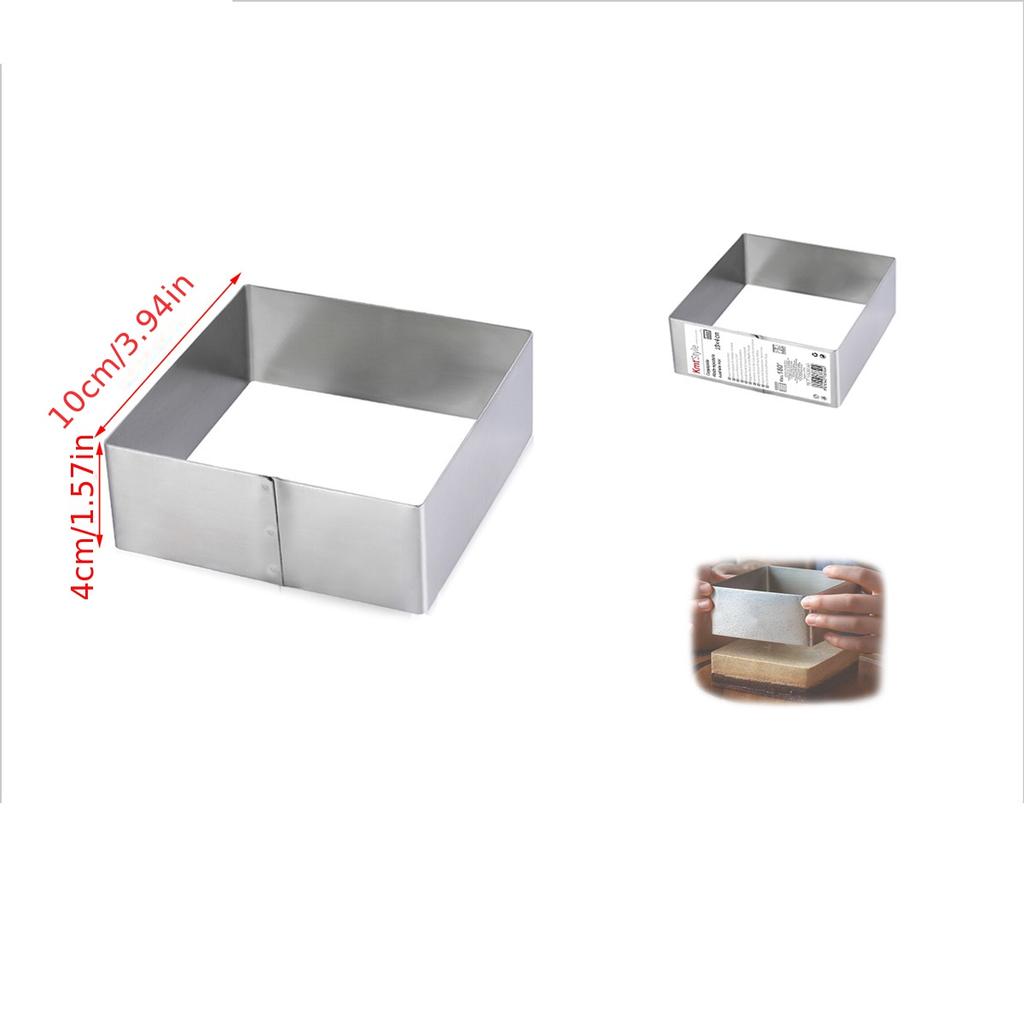 Stainless Steel Square Mousse Cake Mould Cake Ring Dessert Tools Baking Accessories Baking DIY Cookies Baking Mold