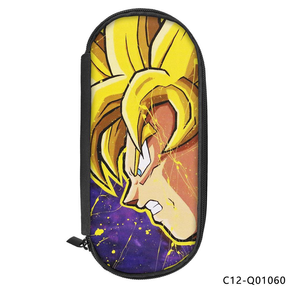 Dragon Ball Printed Polyester Pencil Case Student Stationery Box Portable Pencil Case Multifunctional Storage Bag