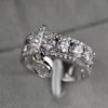 Accessories, Fashion Creative Zircon Ring Women, Real Gold Plated Disc Ring