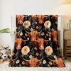 Highland Cow Floral Print Blanket bedroom Blanket for Livingroom Couch lunch break Soft throw for Friend's festival Gift