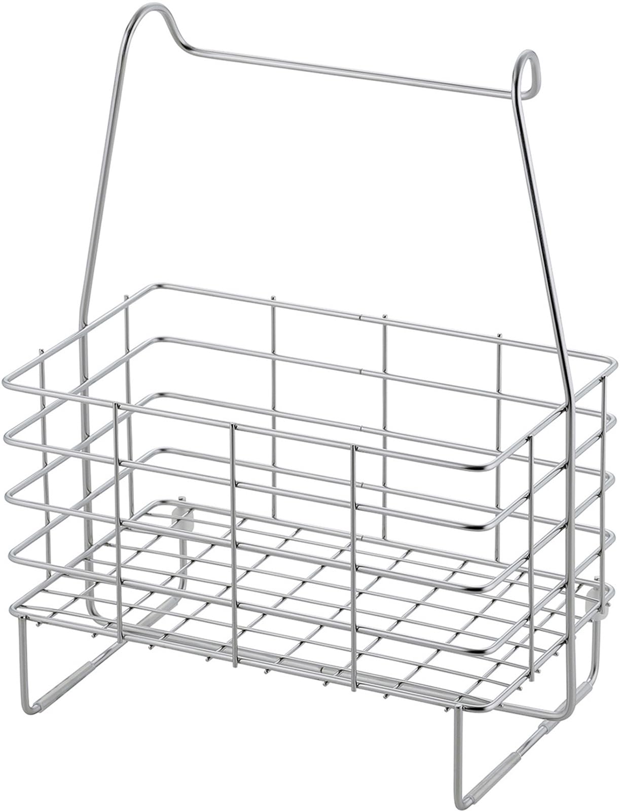 

Shimomura Kikaku Bathroom Basket [Made in Japan] Hanging Shampoo Rack, Rust-Resistant, Wide, Bathroom Storage, Toys, Bottles, Small Items, Amenities,