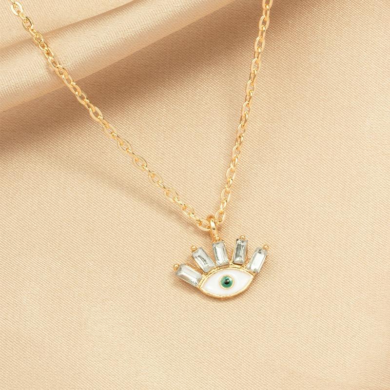 Hot Sale E-commerce Jewelry Eye Pendant Angel's Eye High Sense Diamond Devil's Eye Necklace Female