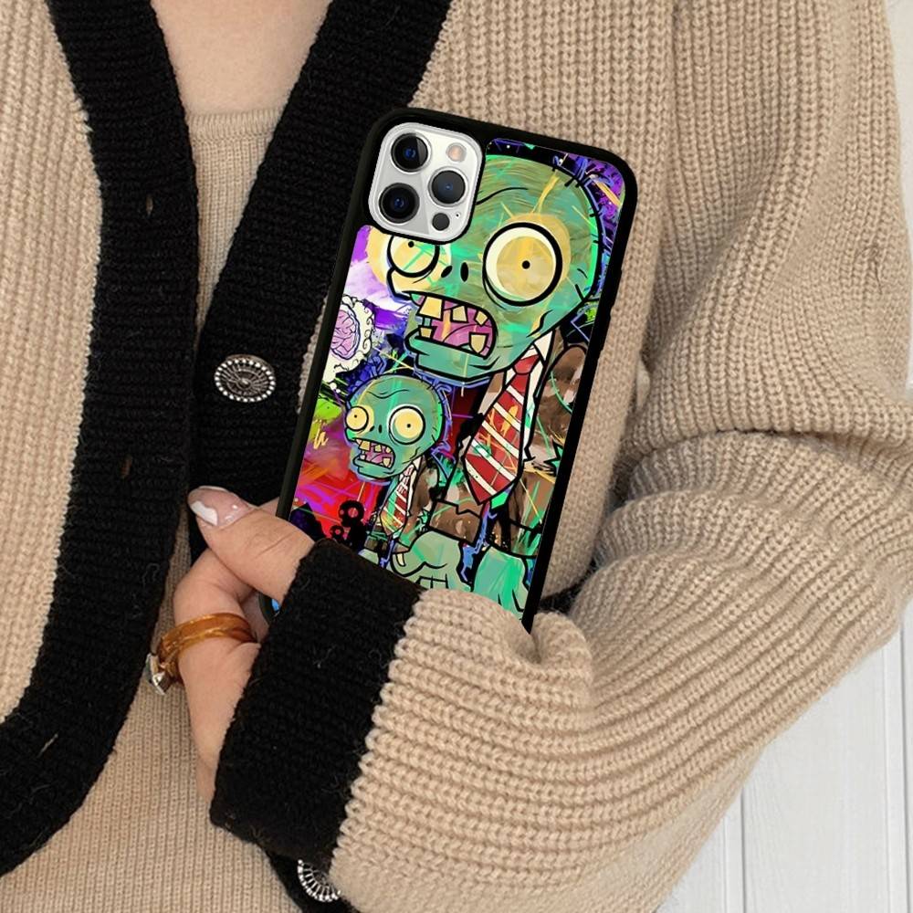 

P-Plants Vs Z-Zombies Phone Case For IPhone 11 12 13 14 15 16 17 Pro Max Plus PC+TPU Cover iPhone 16 plus