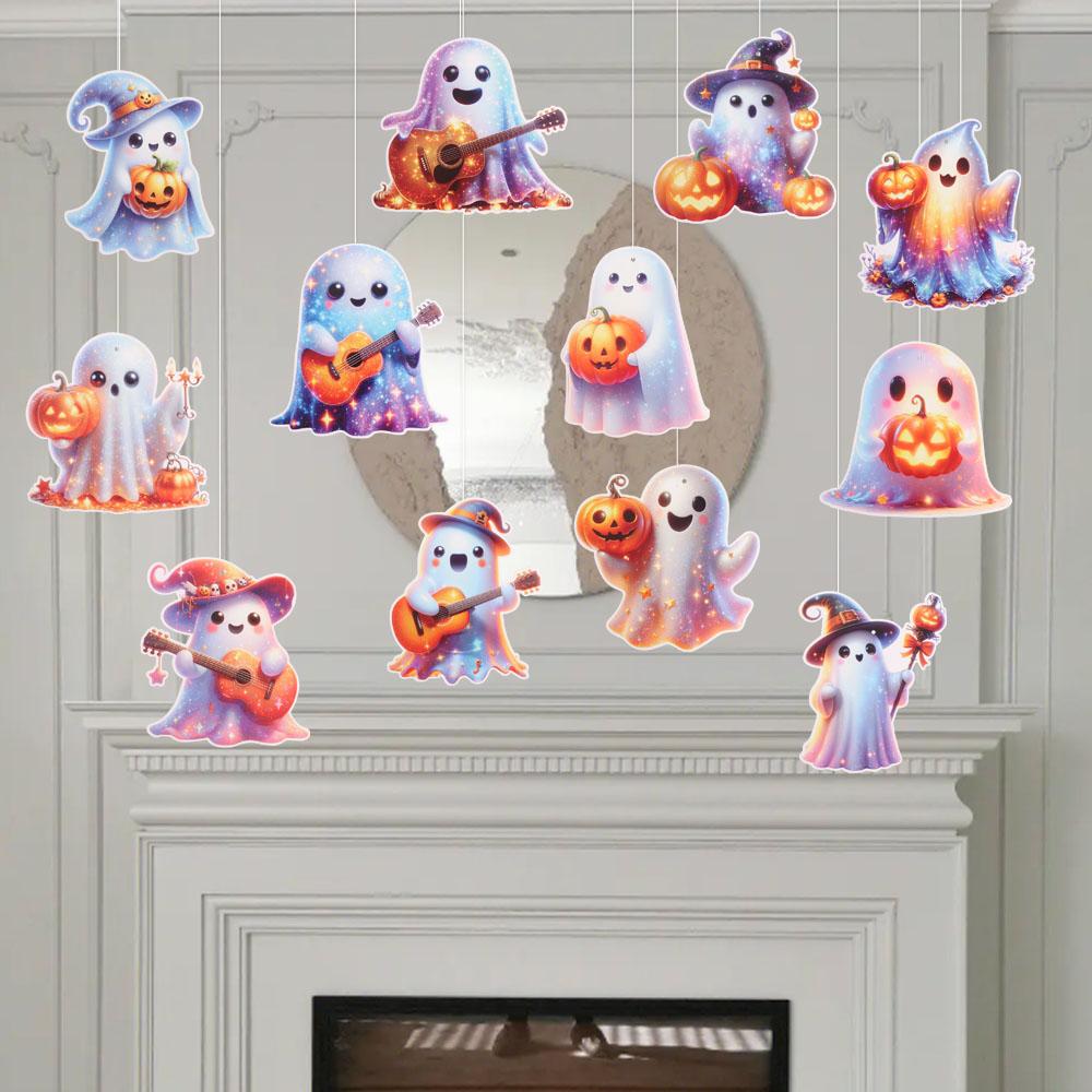 12pcs Cute Halloween House Decoration Cartoon Halloween Background Ornaments  Home