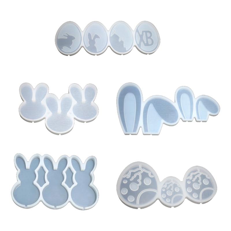 Easter Rabbit Lollipops Candy Mold DIY Cake Pastry Decor Baking Tool Chocolate Dessert Silicone Molds Non-stick